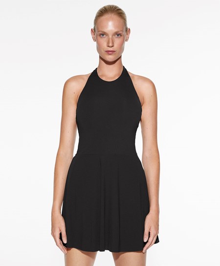 Black Oysho Light-touch Halter Dress | IXUW81520