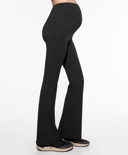 Black Oysho Maternity Comfort Flare Trousers | LQPT78946