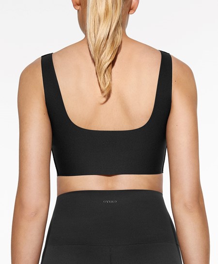 Black Oysho Perfect-adapt Medium-support Sports Bra With Cups | AXMJ19657