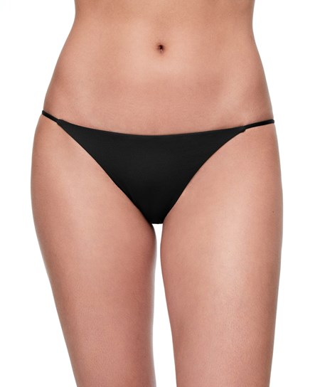 Black Oysho Strappy Medium-coverage Bikini Briefs | FEXJ52876