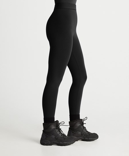 Black Oysho Super Extra Warm 70cm Ankle-length Leggings | MNLZ91507