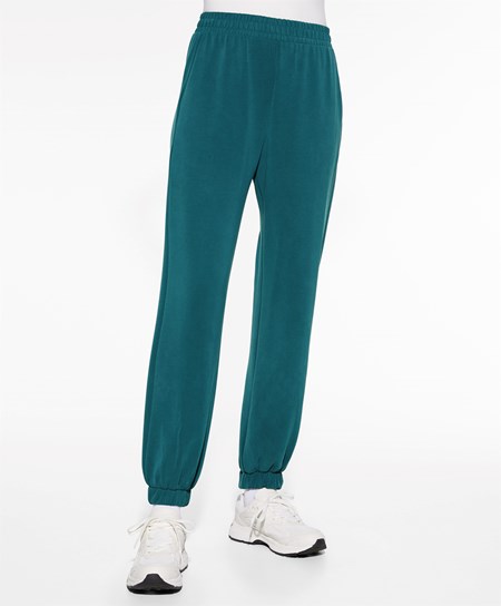 Blue Green Oysho Soft Touch Modal Joggers | JXME28076
