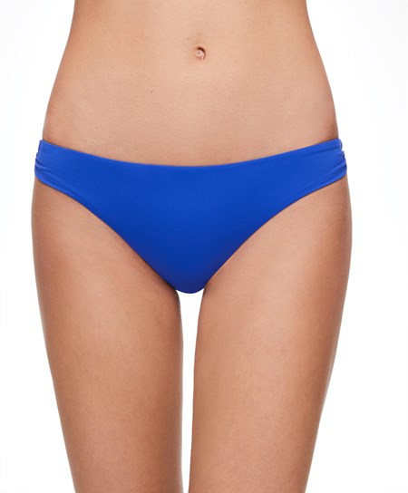 Electric Blue Oysho Ruched Medium-coverage Bikini Briefs | AXMC48502