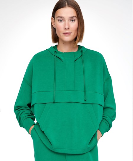 Green Oysho Soft Touch Modal Sweatshirt With Zip | VCHW52419
