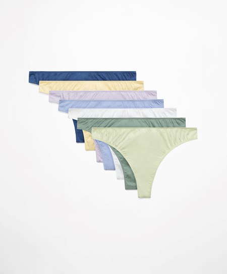 Lavender Blue Oysho 7 Cotton Brazilian Briefs | FLUT38597