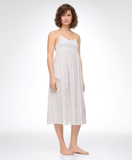 Mid-rosette Oysho Floral Print 100% Cotton Midi Nightdress | HTAD51794