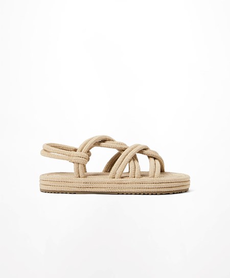 Natural Oysho Rope Sandals | ULBS19084