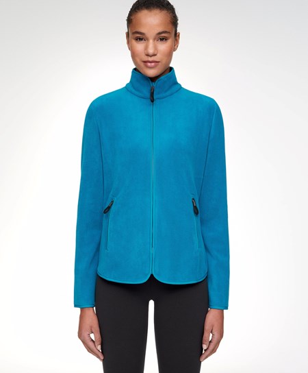 Royal Blue Oysho Fleece Jacket | YXUM08467