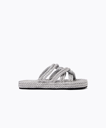 Silvery Oysho Rope Sandals | CFLV50932