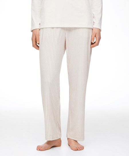 Stone Oysho Stripe Velour Trousers | JKXR60539