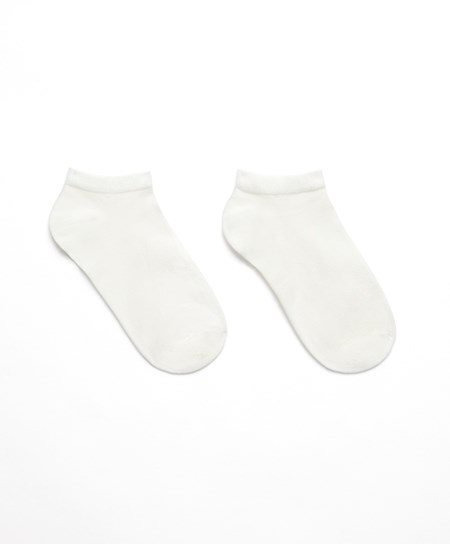 White Oysho 2 Pairs Of Modal Trainer Socks | BXDR58213