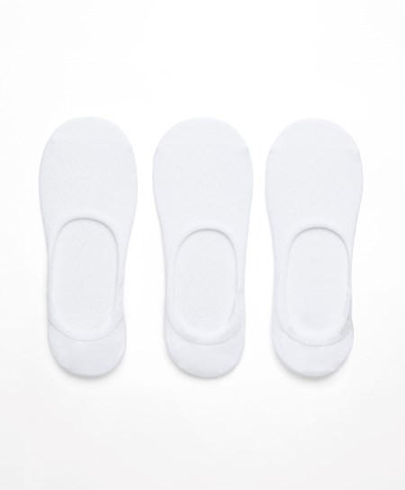 White Oysho 3 Pairs Of Polyamide Sports Footsies | PXQD27086